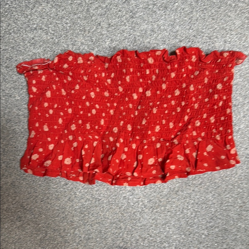 Faithfull the Brand Red Floral Top - Picture 4 of 5